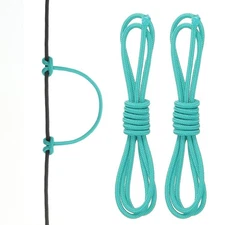 2pcs Archery D Loop Rope 2 FT, Bow D Loop String Release Material, Cyan