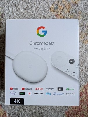 Chromecast with Google TV 4K UHD Streaming Device with Remote Snow