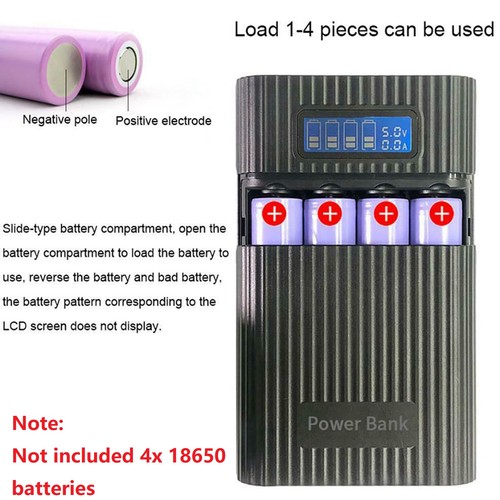 DIY Power Bank Case Battery Charger Storage Box Digital Display Fast Charging - Afbeelding 10 van 21