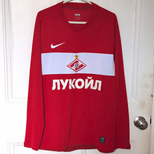 Vintage 2009 Spartak Moscow Long-Sleeve Player-Issue Home Football Shirt