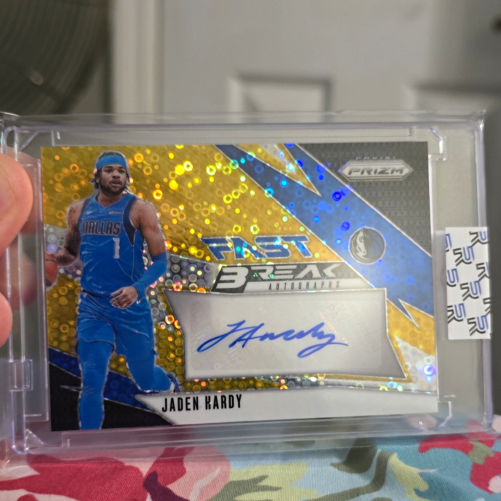Panini Prizm 2024-25 Fast Break Autos Jaden Hardy FB-JHM Gold Prizm /10 Auto