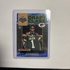 2025 PANINI ROOKIES & STARS #5 MATTHEW GOLDEN DRAFT CLASS TRUE BLUE ROOKIE /49