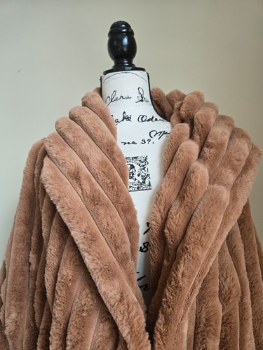 Blank NYC time flies crop jacket womens L faux fur rust open front - Picture 2 of 13