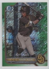 2022 Bowman Chrome Prospects Green Shimmer Refractor 47/99 Yendry Rojas 09an