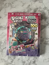 Sticki Rolls Series 2 Adjustable Beaded Charm Sticker Bracelet Set, 100 Stickers
