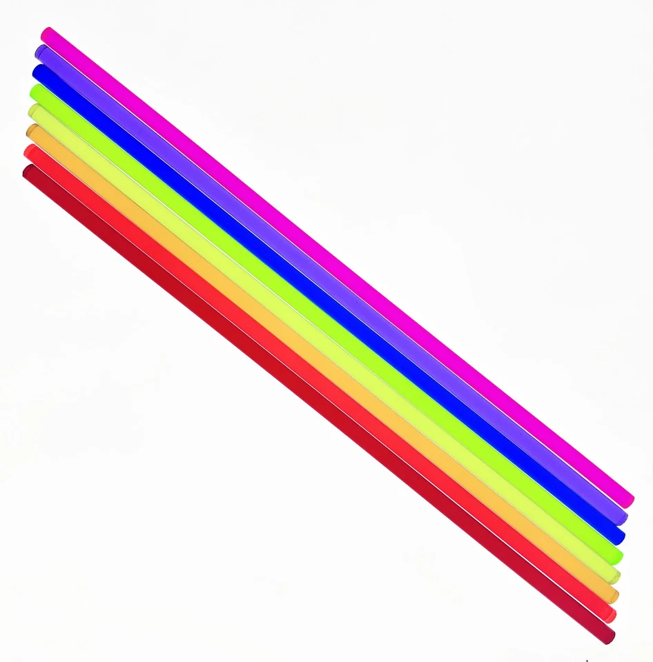 8 DIFFERENT COLOR ACRYLIC PLEXIGLASS PLASTIC ROD 1/4” INCH DIAMETER x 11 1/4" - Image 3 of 4