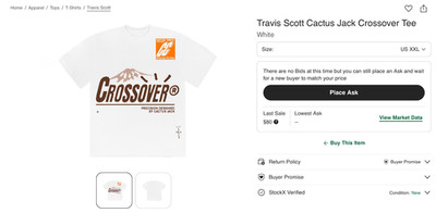 Travis Scott Cactus Jack Crossover Tee
