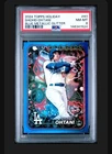 Shohei Ohtani 2024 Topps Holiday #H1 Blue Metallic Glitter PSA 8