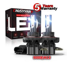 2x H13 9008 LED Headlight Bulbs for Ford F150 2004-2013 2014 High&Low Beam White