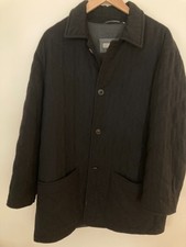 vguc AGNONA Car Coat Wool Blend Black L/XL