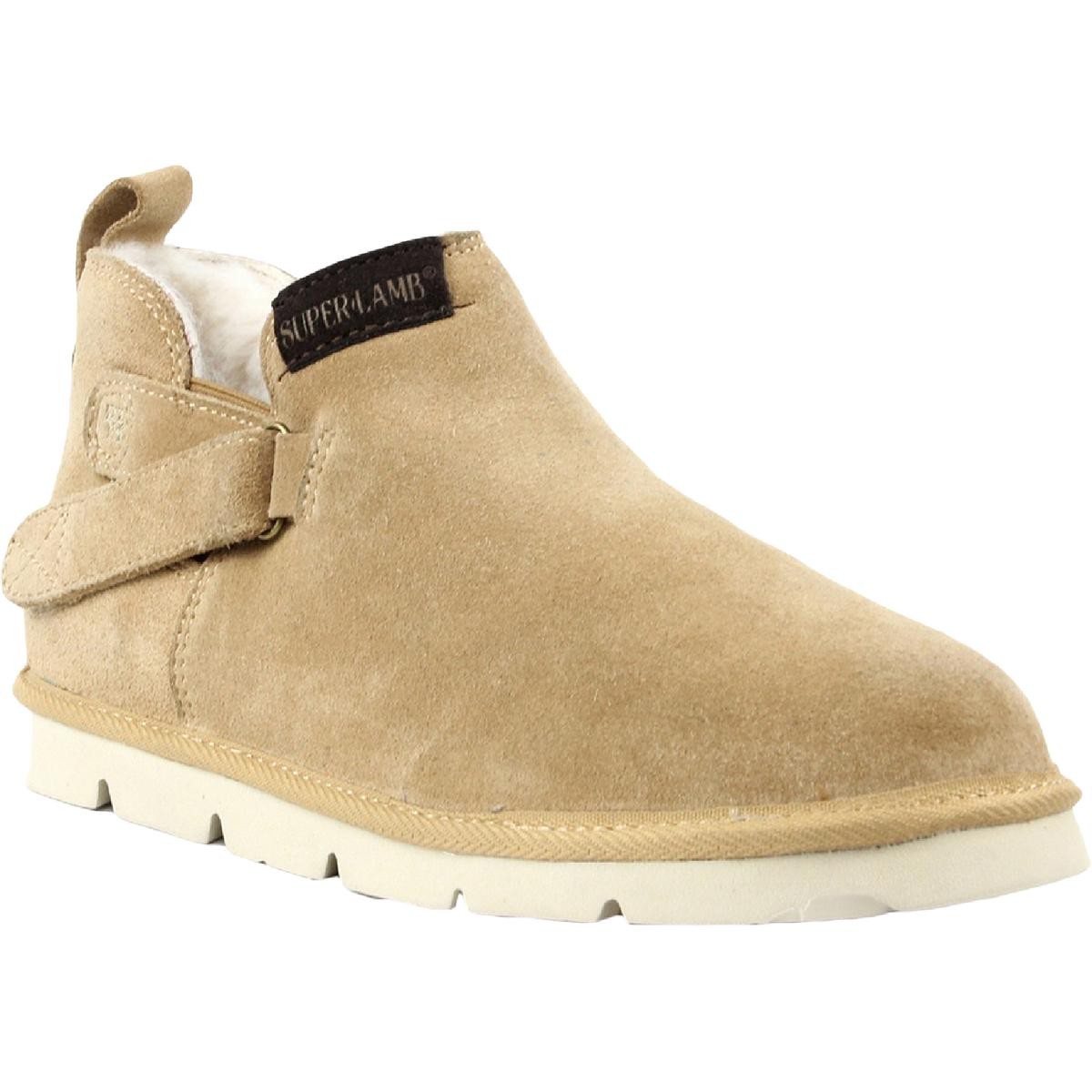 Женские ботильоны-пинетки Superlamb из коричневой замши Ongi с искусственным мехом 7 широких C D W BHFO 5473 9090₽