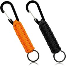 Heavy Duty Carabiner Keychain with Paracord Lanyard Hook for Backpack Outdoor