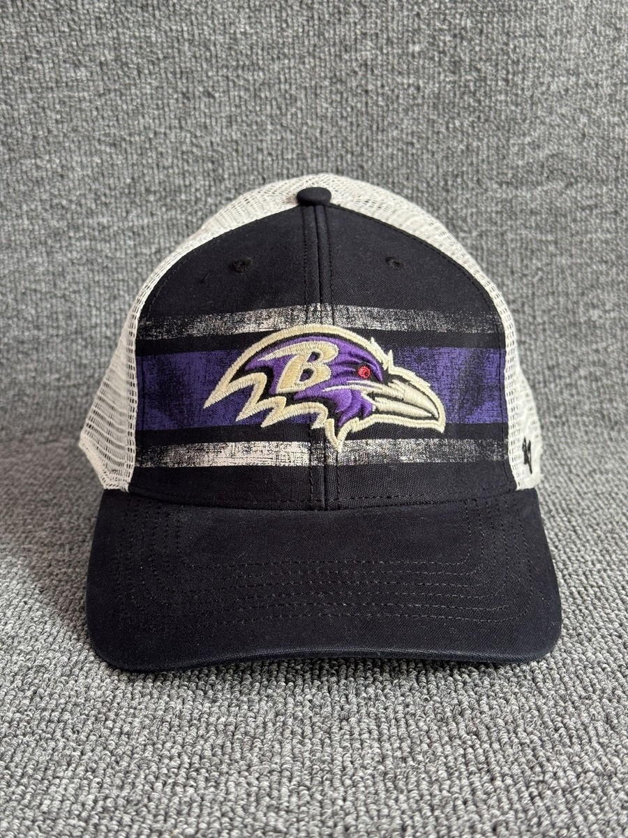 47 Brand Baltimore Ravens Trucker Snapback Black White One Size