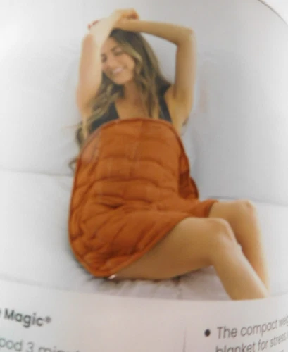 NODPOD BODY WEIGHTED BLANKET ~ ORANGE ~ 25" x 30" ~ 6.5 lb ~ personal size