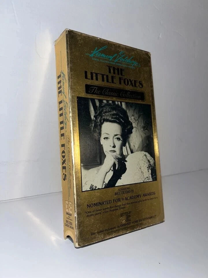 The Little Foxes VHS 1985 Samuel Goldwyn Bette Davis Classic Collec Rare HTF Gol Foto 4 de 4