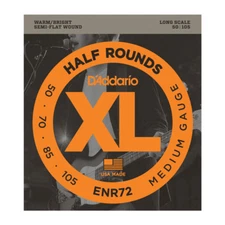 D'Addario ENR72 Half Rounds Long Scale Medium Bass Strings 50-105