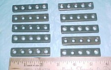 10 PIECES 1962 GABRIEL ERECTOR SET parts  32 5 HOLE STRAIGHT GIRDERS TIN PLATE