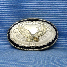 Western Eagle Belt Buckle Cowboy Cowgirl Sportsman Biker Vtg 80s USA   .TYC092