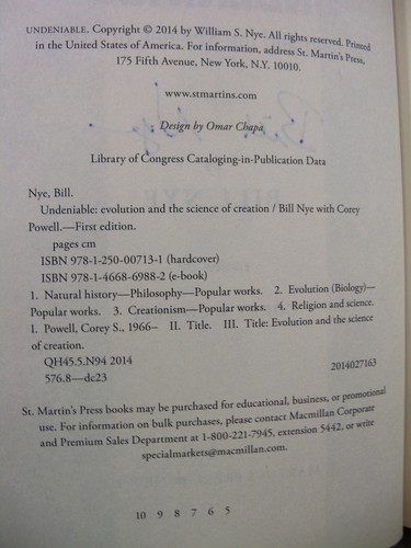 Undeniable by Bill Nye The Science Guy Inscribed First Edition (2014, Hardcover) - Picture 8 of 12