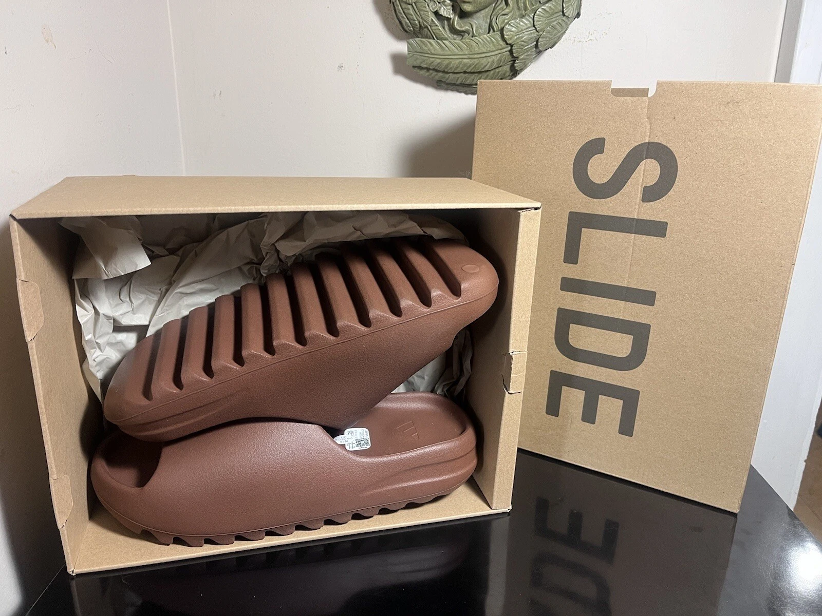 Adidas Yeezy Slides Lino da uomo FZ5896 taglia 9