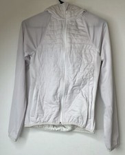 Zyia active white quilted full zip jacket hooded women  s Size XS