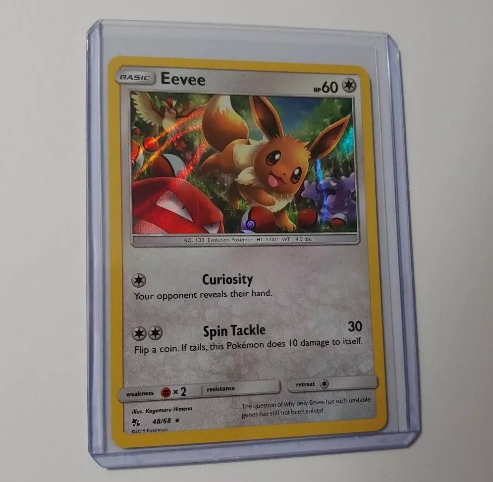 Pokemon Card Eevee 48/68 Hidden Fates Holo Rare 2019 LP-NM