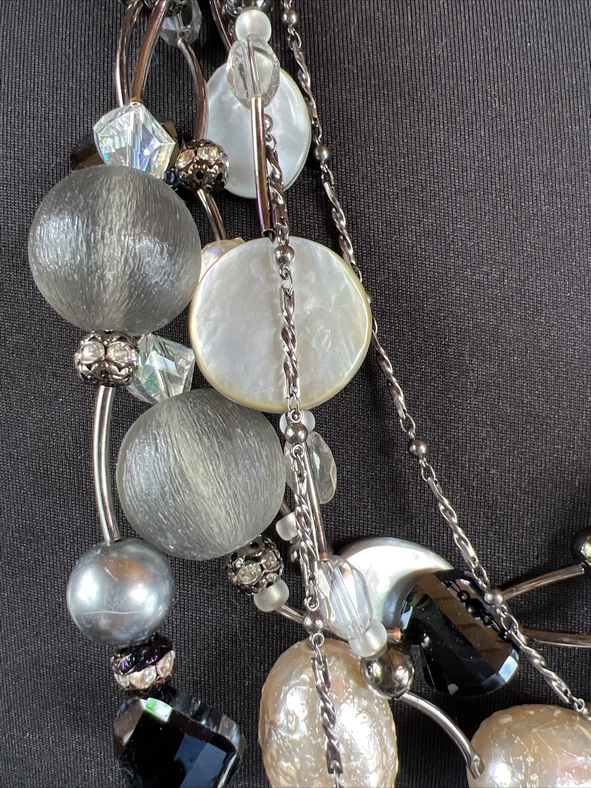 Chico's Multi-Stranded Beaded Boho Statement Neck… - image 8