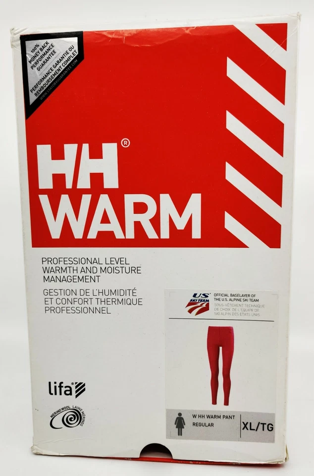 Pantalón Helly Hansen para mujer HH cálido capa base magenta XL Foto 2 de 3