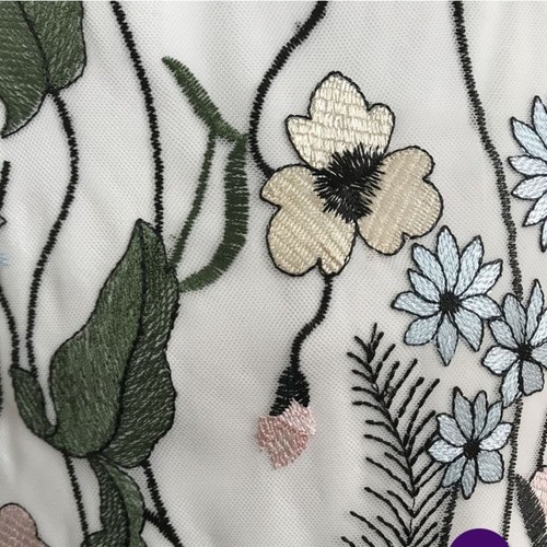 Adrianna Papell BHLDN Anthropologie Gwyn Embroidered Floral Dress Size 14 NWT - Picture 6 of 13