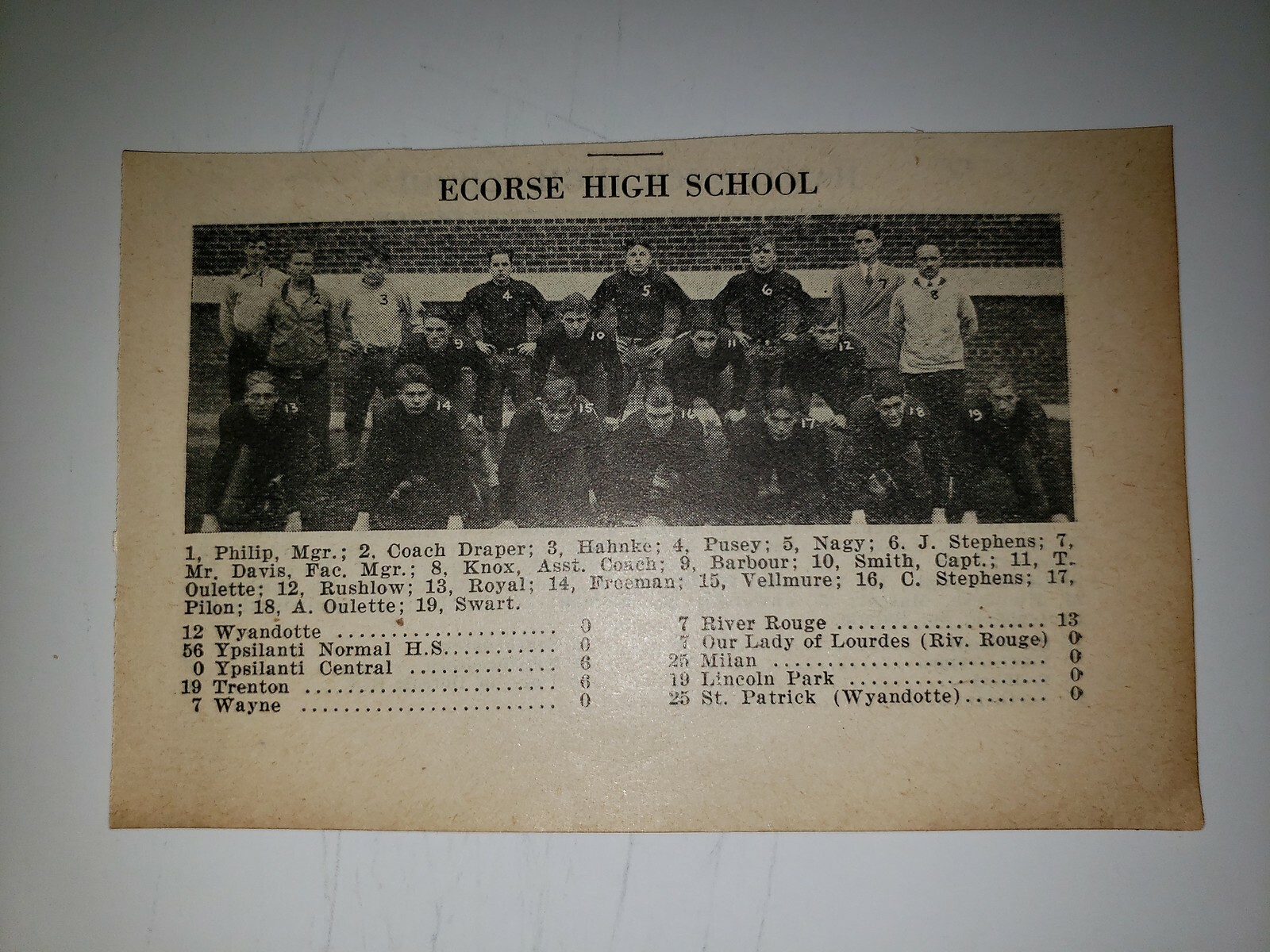 Ecorse & Hamtramck Michigan High School 1927 Football Team Picture eBay
