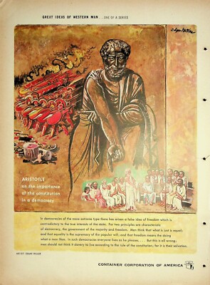 Original Container Corporation of America AD: Great Ideas of Western Man