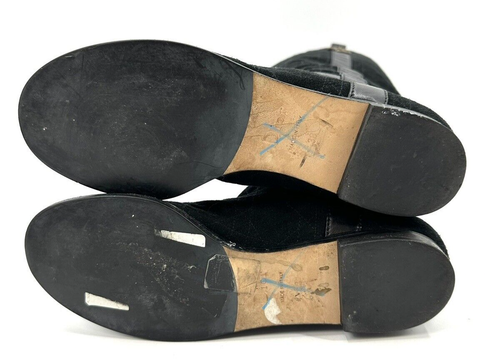 Bottes Christian Dior pointure 38 US 8 matelassées cuir daim logo luxe grande équitation  - Photo 10/15