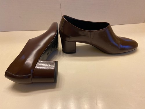 Via Spiga Brown Leather Ankle Booties 7M New - Picture 3 of 5