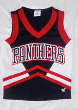 Varsity Spirit Panthers Cheer Top Size 32 Small-Medium Stitched Stretch