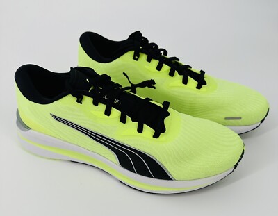 Puma Men's Electrify Nitro 2 Running Lace-up  Shoes Lemon Tree (Neon Green) 11M