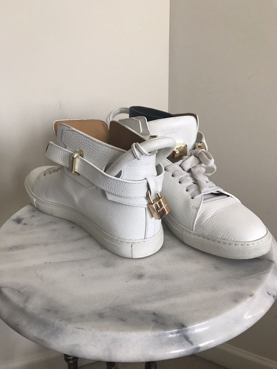 Buscemi 100mm Golden-Padlock Sneakers, White | eBay