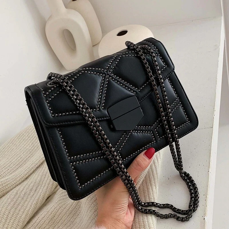 Ladies Chain Strap Small Cross Body Bag Women Shoulder Over Bags