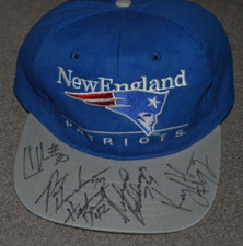 Vtg New England Patriots Eastport Snapback Hat Cap w/ Autographs