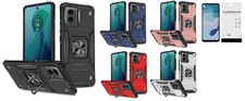 For Motorola Moto G 5G 2024 XT2417D Robust Kickstand Case Cover Tempered Glass