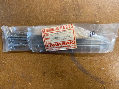 NOS OEM KAWASAKI 74-79 KX250 KX450 F12MX SPOKE SET REAR OUTER (QTY 18) 41028-076