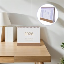 Standing Desk Calendar 2026 Full Year Monthly Table Planner Coil Binding Stand