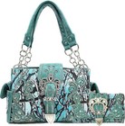 Justin West NEW Western Camo Rhinestone Studs Buckle Conceal Carry Purse Wallet