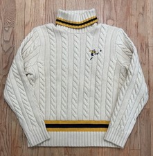 Polo Ralph Lauren Cable Knit Wool Blend Turtleneck Rugby Sweater Rare Size XL
