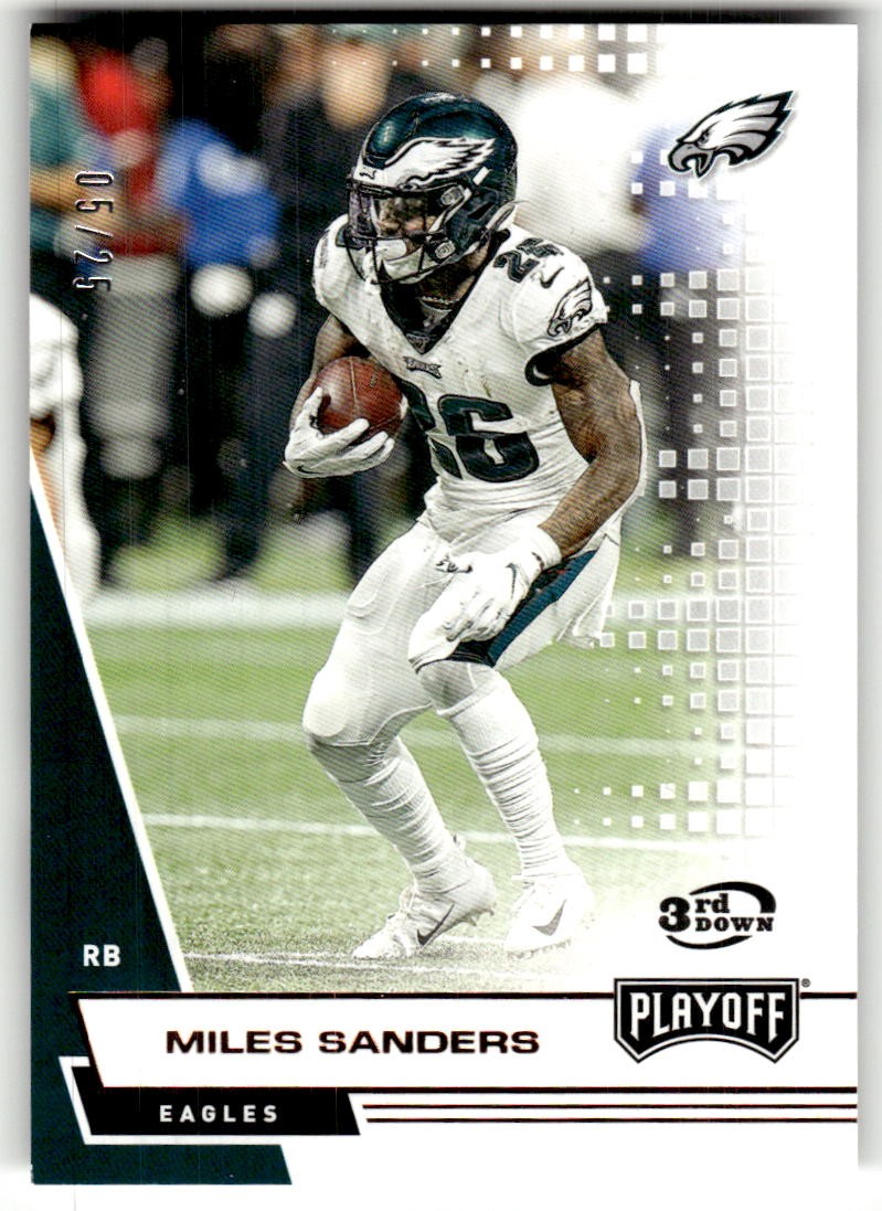 2020 Panini Playoff Miles Sanders 3rd Down #/25 #185