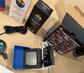 Neo Geo Mini International W/ (2) Controllers, boxes + bonus Aiwo 1000 7" system