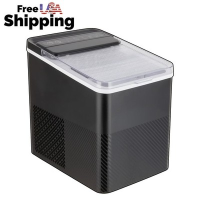 26 Lb Portable Ice Maker Countertop Bullet Ice Machine Black No Plumbing