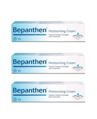 3X Bepanthen Moisturizing Cream For Healing Of Damaged And Irritated Skin 30g
