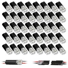 40 Pcs Quick Electrical Wire Connector, No Stripping D2 Waterproof 2 Pin Cable C