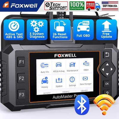 FOXWELL NT650 PRO BIDIRECTIONAL ABS SRS CODE READER OBD2 SCANNER 26+ RESETS TOOL