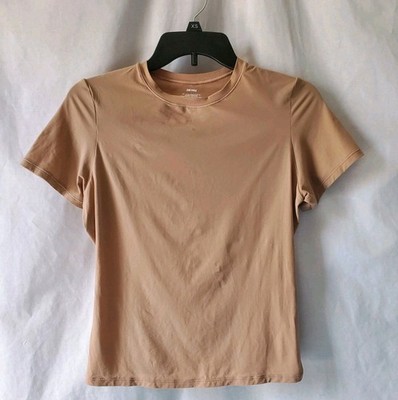 Skims Size Large Short *Small Pick* Sleeve Tshirt Crew Neck Fits Everybody Nude
